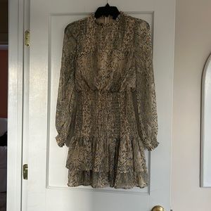 Aqua long sleeve mini dress